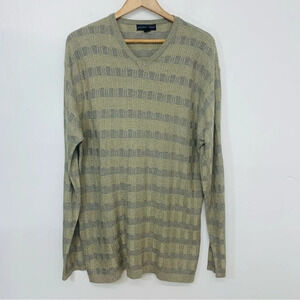 Northern Isles Sweater Men  XL V‎ Neck Long Sleeve Print Business Casual Preppy